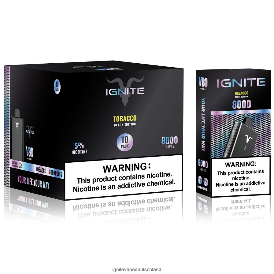 IGNITE V80 Vape Pen 10er-Pack Tabak Z6R804 Ignite Vape Kaufen