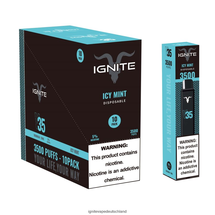 IGNITE V35 Vape Pen 10er-Pack eisige Minze Z6R80123 Ignite Vape München