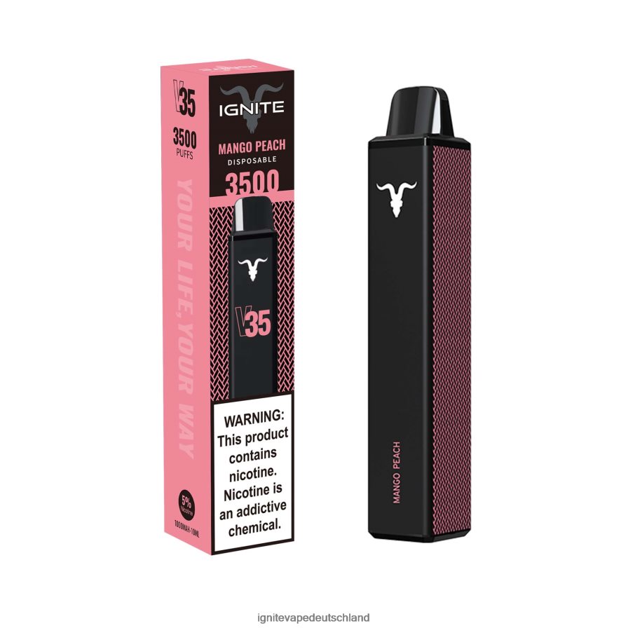 IGNITE V35 Vape-Stift Mango-Pfirsich Z6R80135 Ignite Vape For Sale