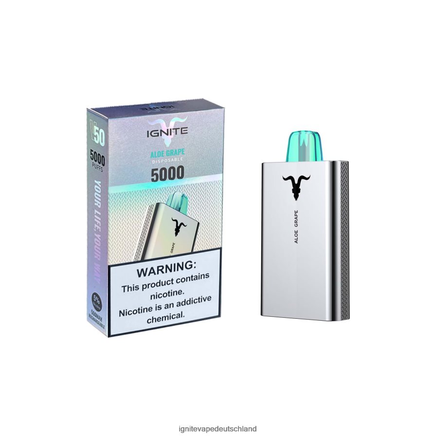 IGNITE V50 Vape-Stift Aloe-Traube Z6R8024 Ignite Vape Kaufen