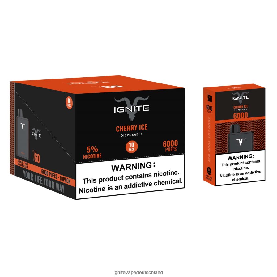 IGNITE V60 Vape Pen 10er-Pack Kirscheis Z6R8017 Ignite Vape Price