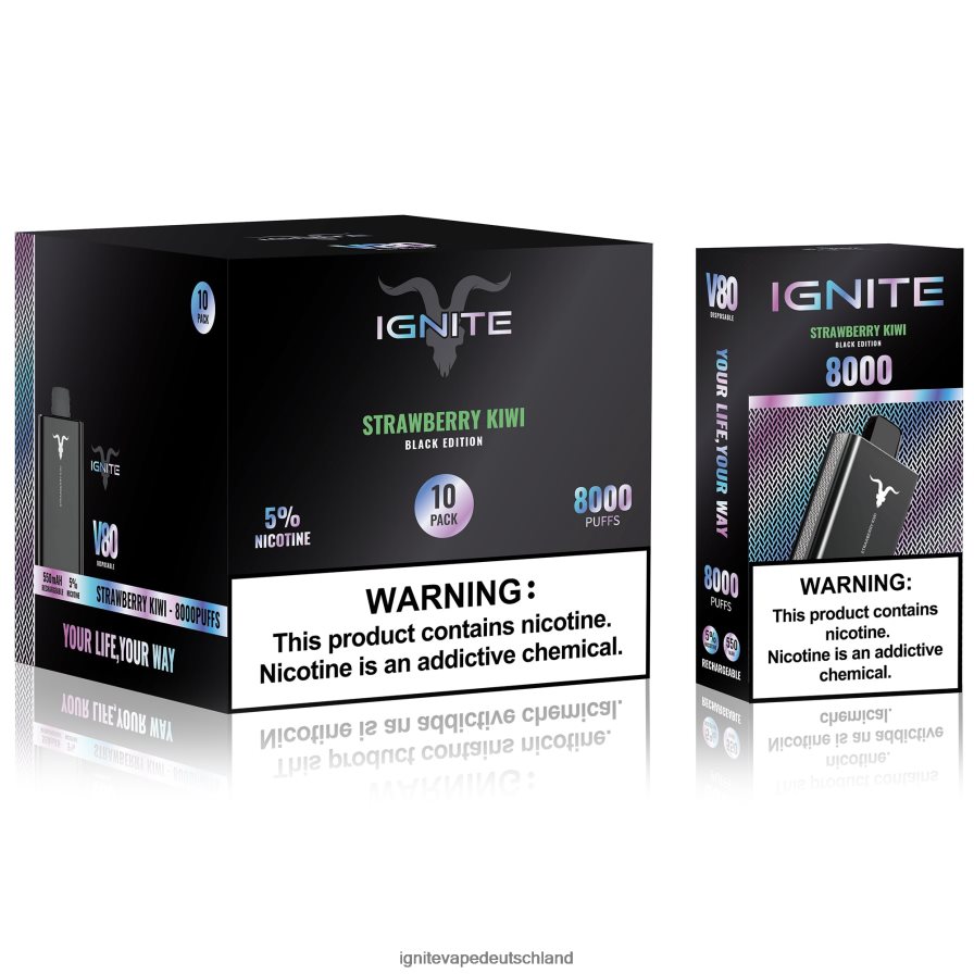 IGNITE V80 Vape Pen 10er-Pack Erdbeer-Kiwi Z6R8064 Ignite Vape Kaufen