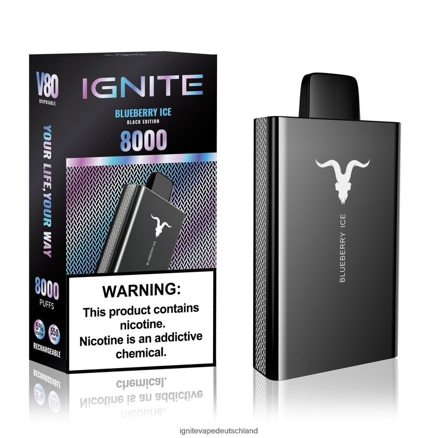 IGNITE V80 Vape-Stift Blaubeereis Z6R8041 Ignite Vape Deutschland