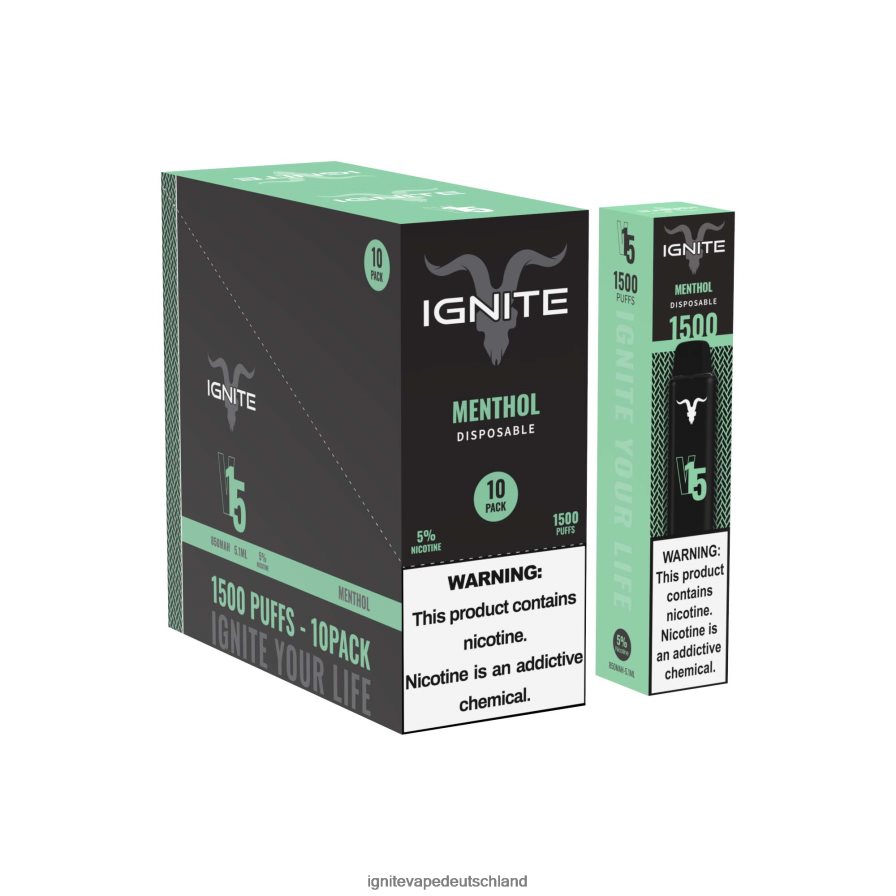 IGNITE V15 Vape Pen 10er-Pack Kirscheis Z6R8098 Ignite Vape Puffs