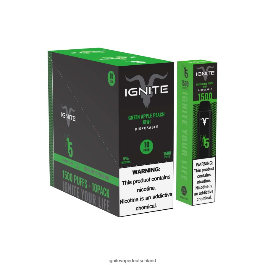 IGNITE V15 Vape Pen 10er-Pack Kirscheis Z6R8098 Ignite Vape Puffs